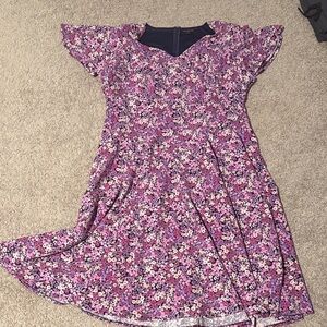 Floral Purple Dress